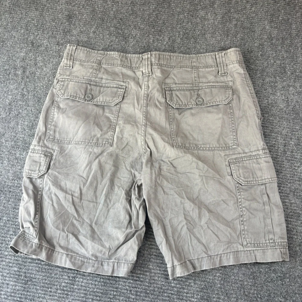 US Polo Assn Mens Gray Cargo Shorts Size 36 Embroidered Logo Cotton Casual